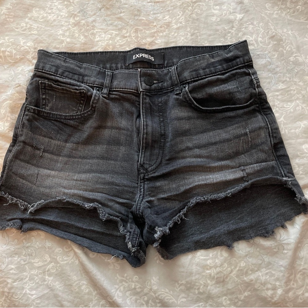 Express High Rise Jean Shorts